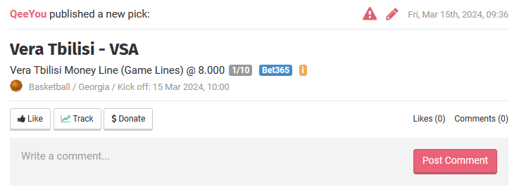 QeeYouBet's tweet image. Gerogia - A League🇬🇪

🏀Vera Tbilisi - VSA

Pick : Vera Tbilisi @8 | 0,5%

Pick : Vera Tbilisi +15,5 | 2%

VSA sans Head avg 18 ppg, Warrens avg 16 ppg, Vuksanovic avg 14 ppg

Dispo parmi les sites recommandés ici: bit.ly/3F4Rfzx
Un maximum de #RT🔁#FAV ❤️pour soutenir…