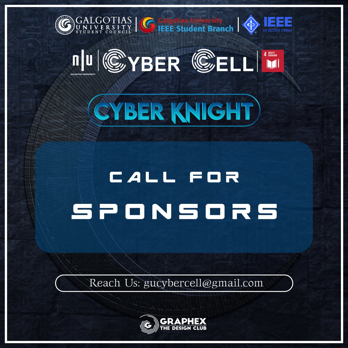 #cybercell #cybercell_gu #cyberworld #cyberknight_gu #sponsor #sponsorship #ctf #hacker #technicalhacker #competition #talent #cyberskills #mentorship #gusc #studentcouncil #galgotiasuniversity #galgotias