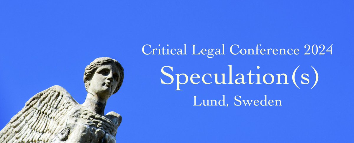 Critical Legal Conference 2024 in Lund, webpage and call for streams now open: rb.gy/ictdse.