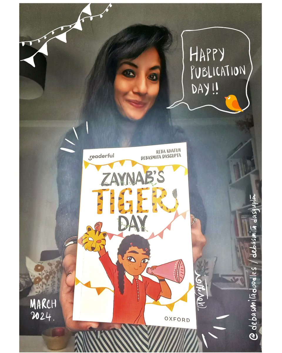 Zaynab is here!! Happy Book Birthday!! 🎊 Celebrating this epic moment with the amazing author @RebaKhatun , publisher Oxford University Press @OUPPrimary and my lovely agent @alicelovesbooks 
#newbookalert #happypublicationday #happypubday #happybookbirthday #booklaunch