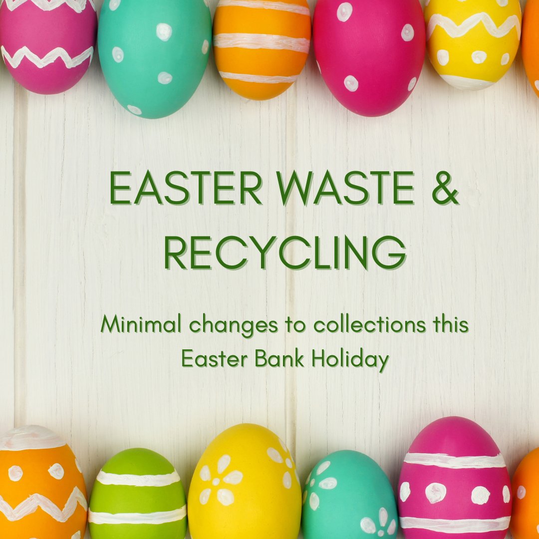 There are minimal changes to our #waste and #recycling collections again this #Easter 🐣♻️ Find out more, including what can be recycled at kerbside, in our news story ⬇️ cheltenham.gov.uk/news/article/2…