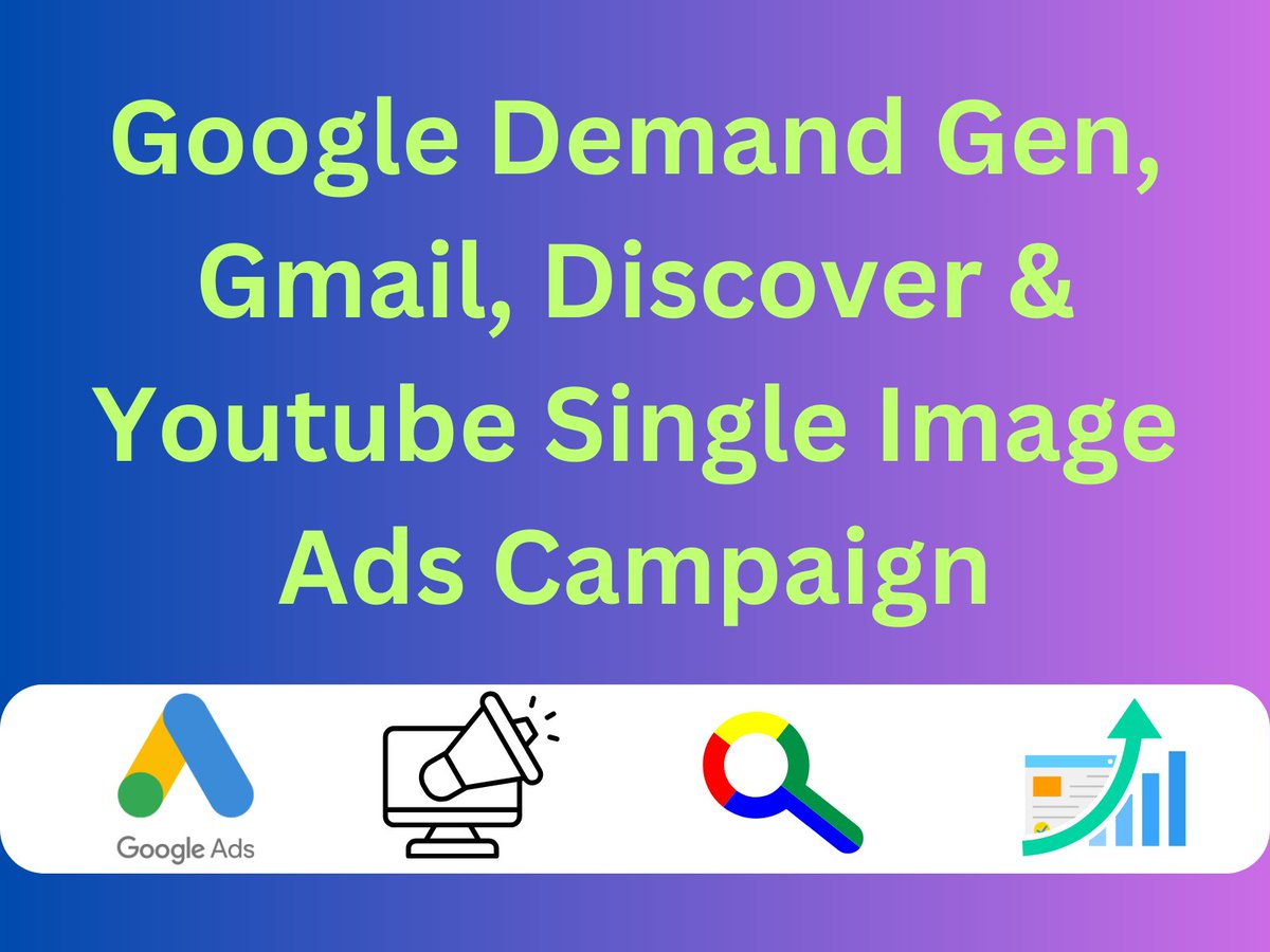 mohibullahdm's tweet photo. You will get Google Demand Gen, Gmail, Discover & Youtube Single Image Ads
Upwork Project Link: https://t.co/uuyTKDLxLL
#googledeepmind #googledemandgen #GmailAds #googlegmailads #googlediscover #youtubeads #googledisplayads #displayadvertising #googleadmanager https://t.co/vtrrI8yh2p