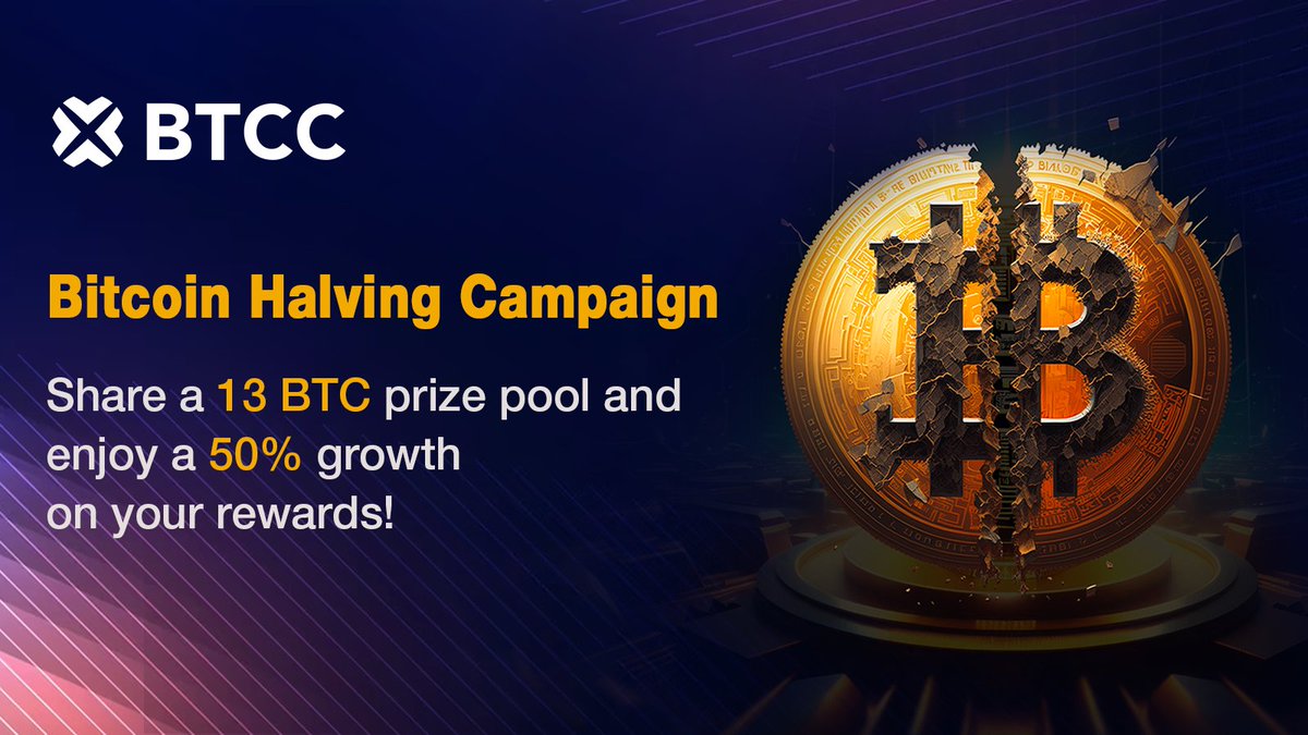 Earn extra rewards by depositing and trading now! Get a 50% boost on your  rewards when the #Bitcoin block height hits the 840,000 milestone 🎊  Celebrate the #BitcoinHalving with us and watch
