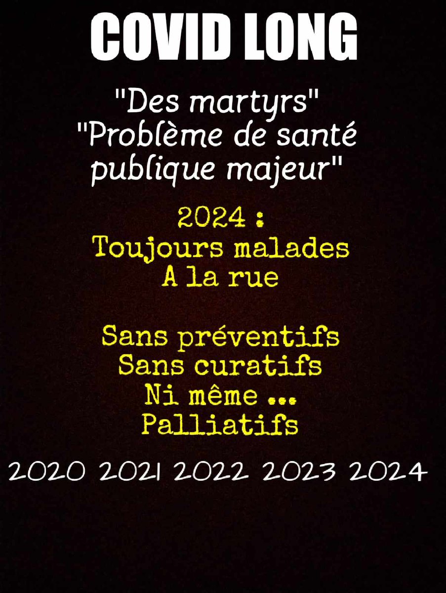 #LongCovidAwarenessDay #LongCovidAwareness #CovidIsNotOver #CovidLong #LongCovidKids #internationalday #ConfrontLongCovid 
4 ans pas de traitement, pas de communication le gouvernement doit prendre des mesures radicales pour sauver des MILLIONS de malades ! #invalide #Handicap