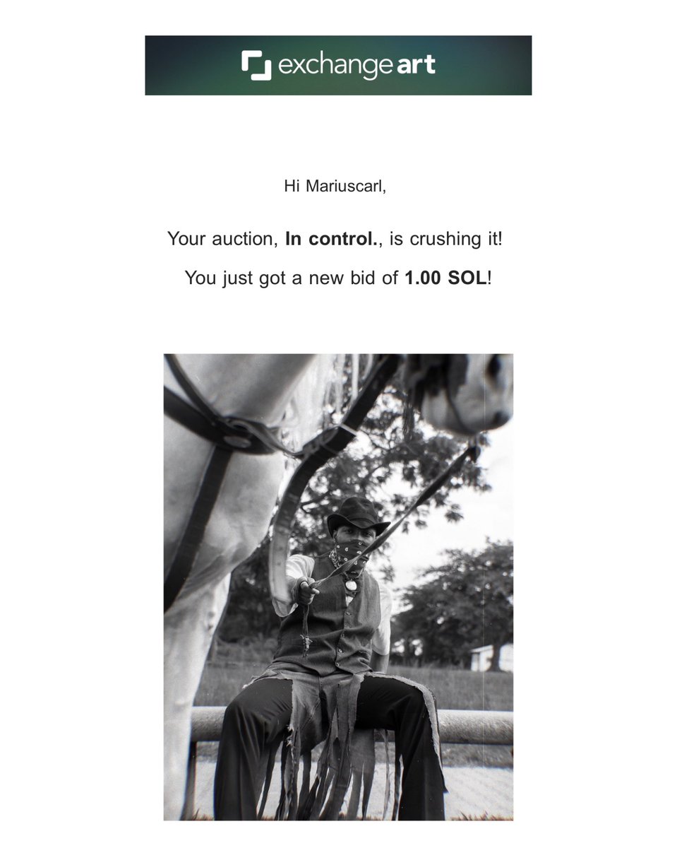 GM, woke up to find out that reserve on 
‘In Control’ has been met by <a href="/antidisiplin/">antidisiplin</a> 
who’s also the first bidder in this series
gracias &amp; goodluck🥂

Just under 4hrs left on the auction 🕰️