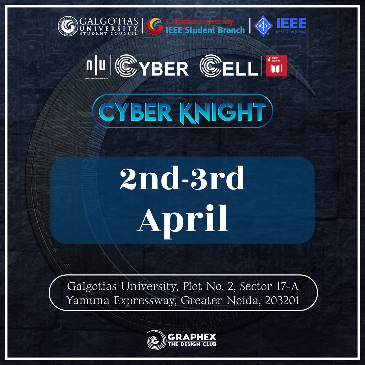 Are you guys ready?! 
#cybercell #cybercell_gu #cyberknight_gu #cyberworld #cyberknight #ctf #hacker #technicalhacker #technicalworld #callforspeaker #competition #cyberspace #gusc #studentcouncil #galgotiasuniversity #galgotias