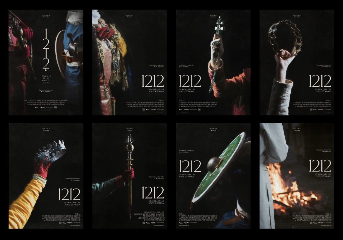 Acabo de encontrarme con la colección de posters que hicimos en <a href="/VolcanicaMedia/">Volcanica Media</a> para <a href="/Documental1212/">Documental `1212´</a>. 

Acabó ganando la primera opción. Ese logo vertical con forma de espada es imbatible. 🖤

A ver si pronto podéis disfrutar de la peli en plataformas…