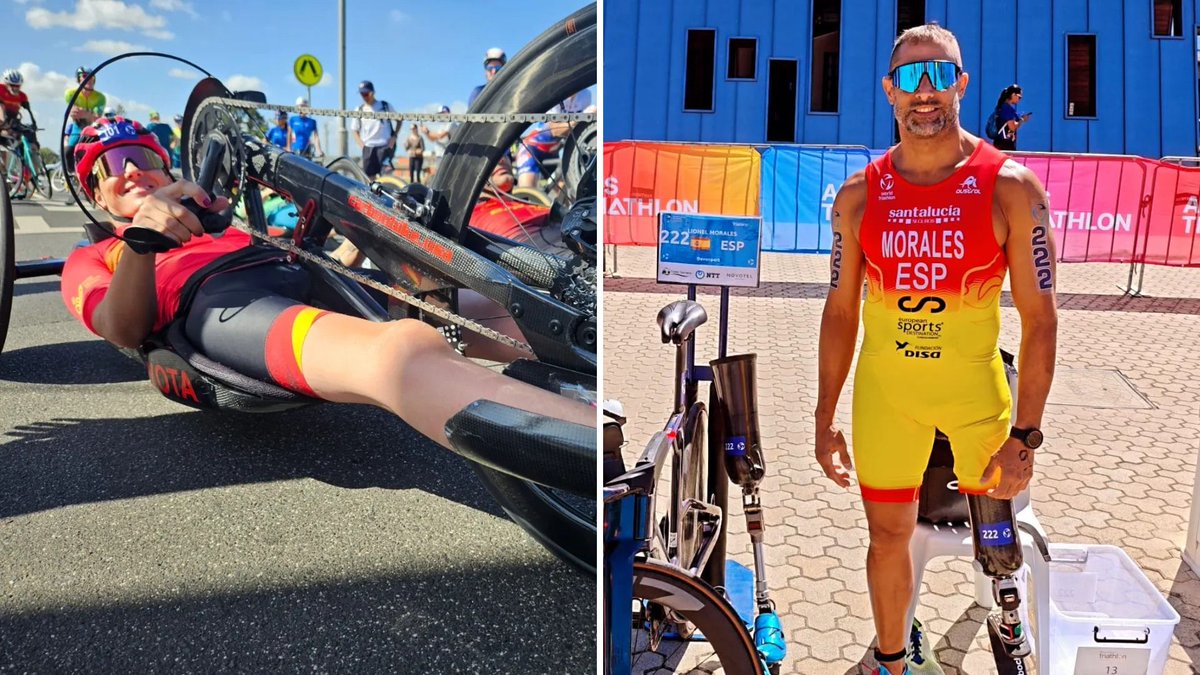 2⃣ medallas para España 🇪🇸 en las Series Mundiales de triatlón en Devonport 🇦🇺 🥇Eva Moral (PTWC) 🥈Lionel Morales (PTS2) 4º Jairo Ruiz y Andrea Miguélez 6º José Cristóbal Ramos, Kini Carrasco, Álex Sánchez y Jota García 📰 NOTICIA de @JesusOrtizDXT ➡️ dxtadaptado.com/2024/03/15/oro…