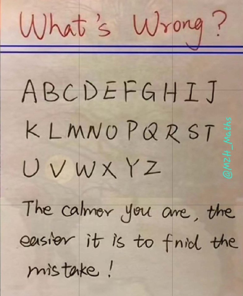 MZH_Maths's tweet photo. Observe closely to find what's wrong in the image.
#ObservationTest https://t.co/u2KZHSmYY8