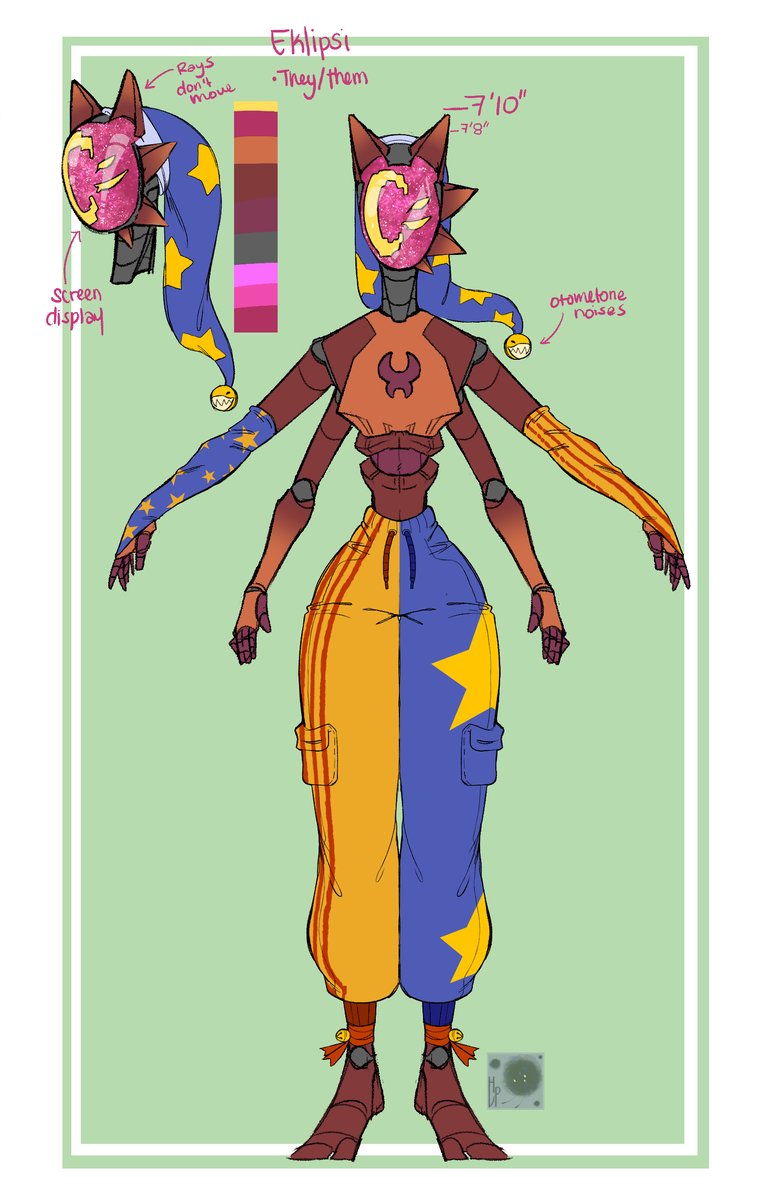 Eklipsi mini ref finally done (a total redesign of my old Eclipse oc Iio) #sundropnsfw #moondropnsfw