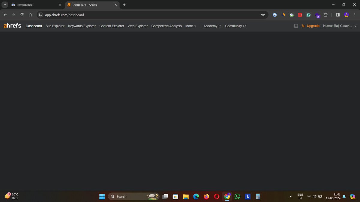 iamraj02's tweet photo. Hey @ahrefs,
Your web master tool is not working. No data is showing at all. Is there any issue? https://t.co/Z33lCCfK05