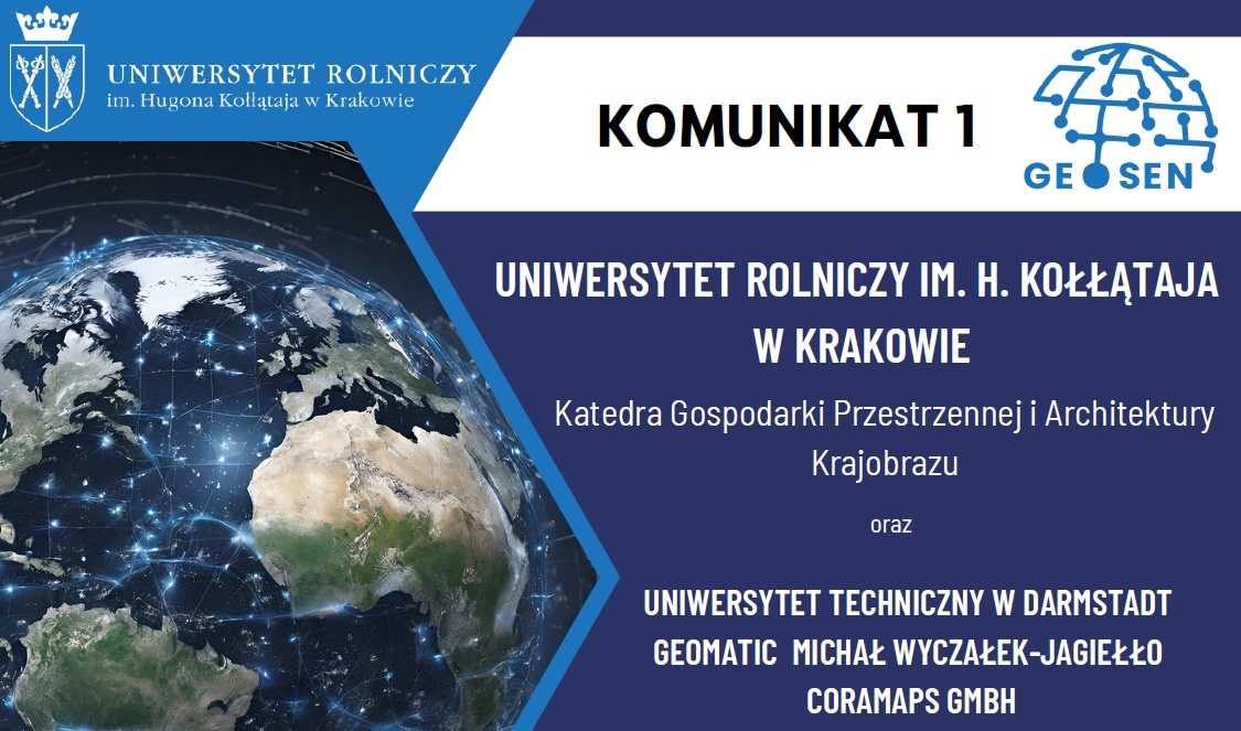 UR_WISiG's tweet photo. Organizatorzy: @UR_Krakow , @KGPiAK ,  @UR_WISiG  oraz @TUDarmstadt  zapraszają na międzynarodową konferencję naukową #GeoSen. Zapraszamy! Udział bezpłatny, obowiązkowa rejestracja. Liczba miejsc ograniczona 🌐 https://t.co/x1e1RkayHL https://t.co/hkVjxTYkFl