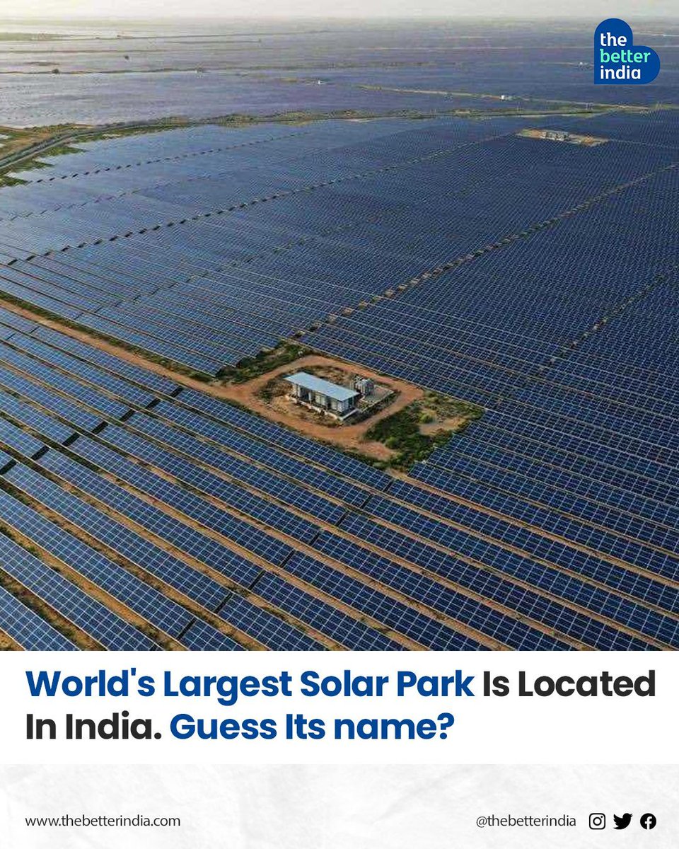 The largest solar farm in the world is an enormous 5,700-hectare desert site covered with solar panels and it generates enough electricity to power 4.5 million homes.

Guess its name in the comments below. 

#SolarFarm #SolarEnergy #India #SolarPanel

[Solar Farm, Solar Panel]