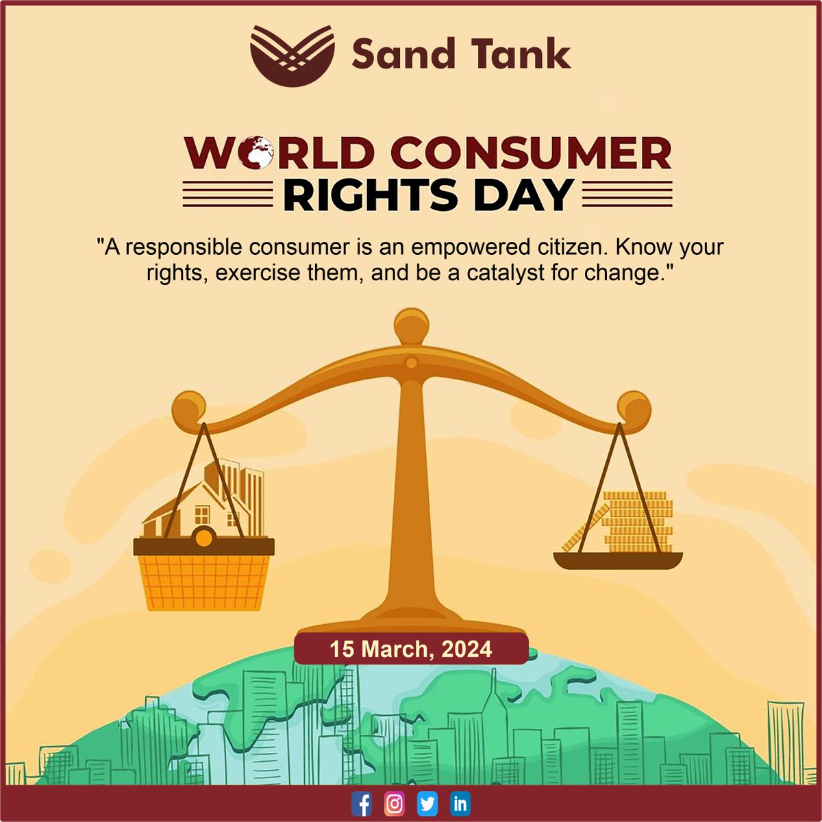 Today and every day, let's stand up for consumer rights and demand fair treatment, safe products, and ethical practices. Happy World Consumer Rights Day! 💼🔒

#Sandtankfoundation #WorldConsumerRightsDay #ConsumerRightsDay #ProtectConsumers #ConsumerProtection #KnowYourRights