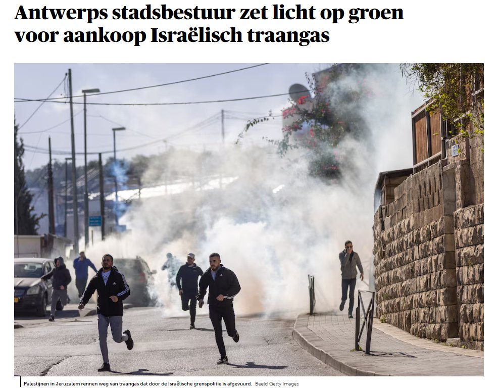 peter_mertens's tweet photo. Antwerps stadsbestuur van @de_NVA en @vooruit_nu zet licht op groen voor aankoop van 11 Israëlische traangasverspreiders voor Antwerpse politie. Wapens getest op Palestijnen.  

Een wapenaankoop die wat ons betreft niet mag niet doorgaan.

Een draadje 👇

https://t.co/e5DWwp7YfG https://t.co/CMckiQ9j6t