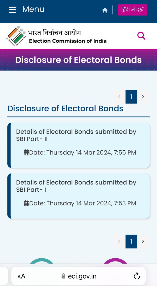 #ElectrolBonds @ECISVEEP Thanks to #SupremeCourtofIndia eci.gov.in/disclosure-of-… @ShereenBhan @ArvindKejriwal @RahulGandhi @narendramodi 🎓🇮🇳