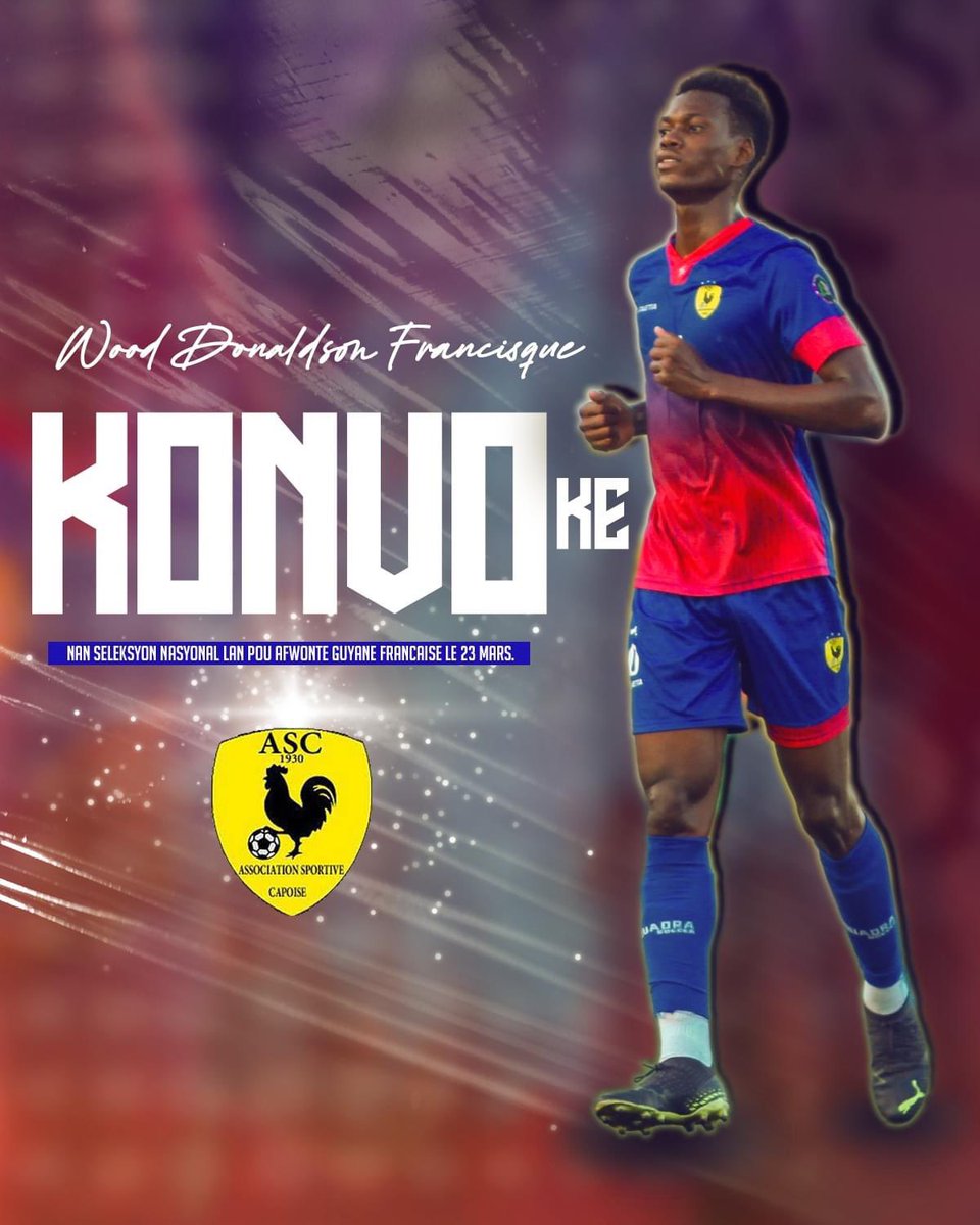 ASCInside's tweet photo. Wood Donaldson Francisque convoqué pour la première fois avec l’équipe nationale 🌟🇭🇹

Les Grenadiers affrontera la Guyane Française en match amical le 23 Mars ! 

FELICITATIONS !!! https://t.co/O8aWjNAQdc