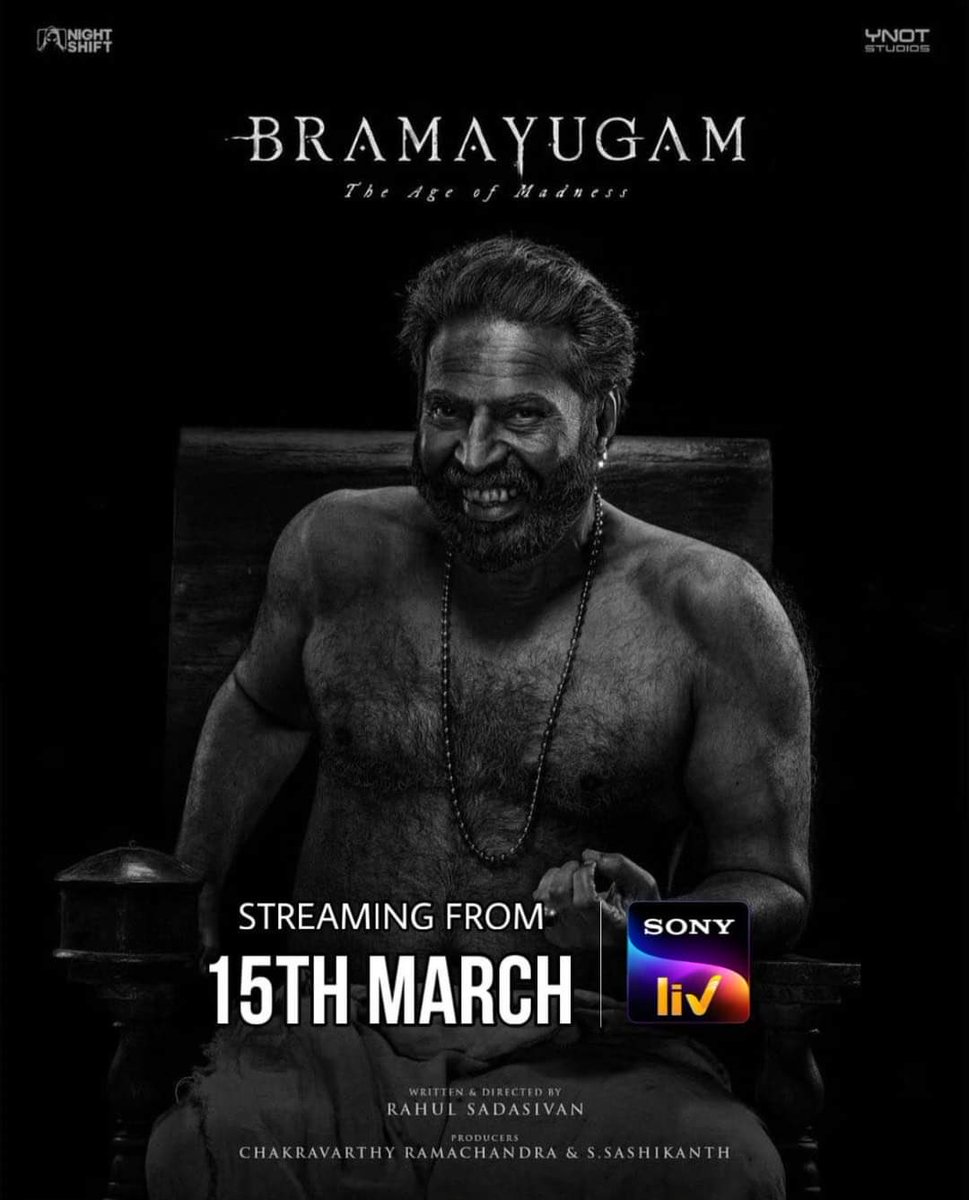 #Bramayugam is now streaming on SonyLIV.

#Mammootty #BramayugamonSonyLIV #Tupaki