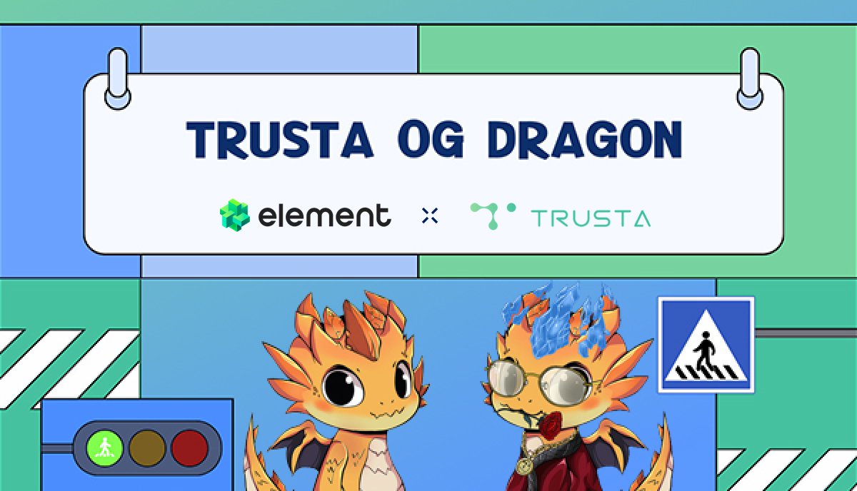 🌟Glad to share the latest #Giveaway event on Element! Presented in collaboration with TrustGo @TrustaLabs, and share 200 OG Dragon WL with our community! ✨To join: 1️⃣100 * WhitelistA(Free) for EPG/EPS holders Link: element.market/launchpad/even… 2️⃣100 * WhitelistB(0.015eth) for…