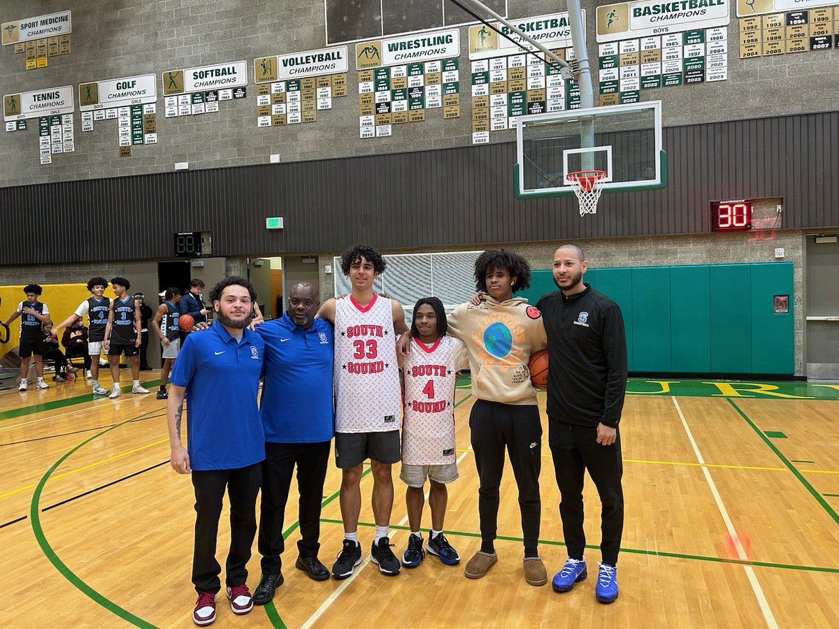 Way to represent our Program- Miles Washington, Donovan (Bam) Gill, and Baaroc Rivers in the South Sound All-Star game! Go Tigers!