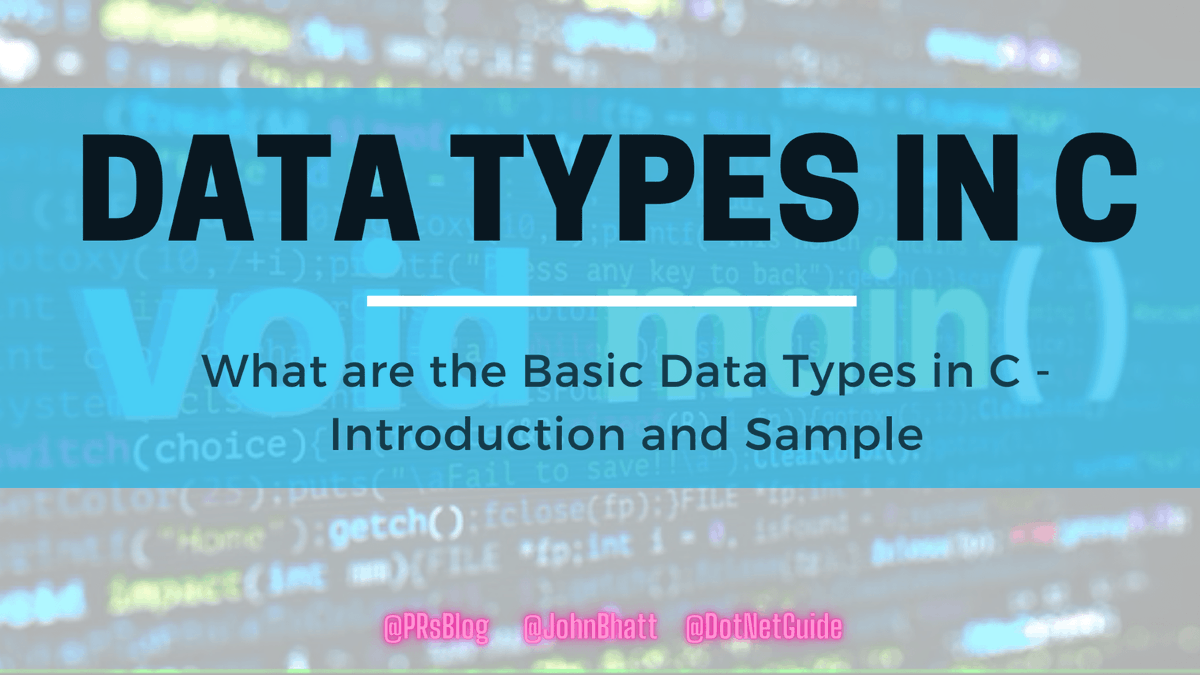PRsBlog's tweet photo. We have basically five basic data types in C Language. #CProgramming #C #Programming #DataTypes #DataType #Coding #DotNetGuide

https://t.co/f3DBGNkKQR https://t.co/l9iiVemw7Q