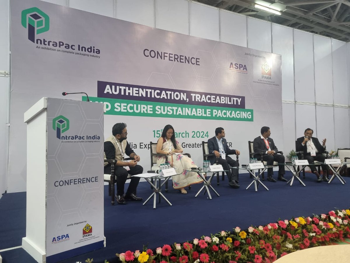 WhatPackaging's tweet photo. The panel discourse at IntraPac, delving into Authentication, Traceability, and Secure Sustainable Packaging. 

Exploring strategies for product integrity and eco-conscious practices 

#IntraPac #SustainablePackaging #ProductSecurity #ASPA https://t.co/qDLpoCI4Kv