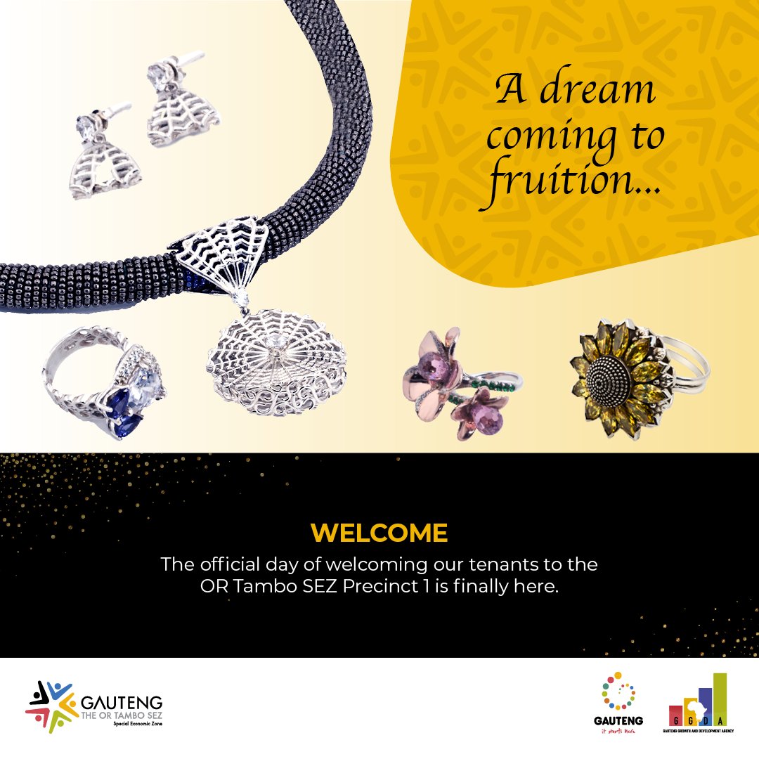 ORTamboSEZ's tweet photo. The official day of welcoming our tenants to the OR Tambo SEZ Precinct 1 is finally here. 

Join us in celebrating a dream coming to fruition.

#ORTAMBOSEZ
#smmesupport
#GGT2030 https://t.co/Du3RqQP3ZU