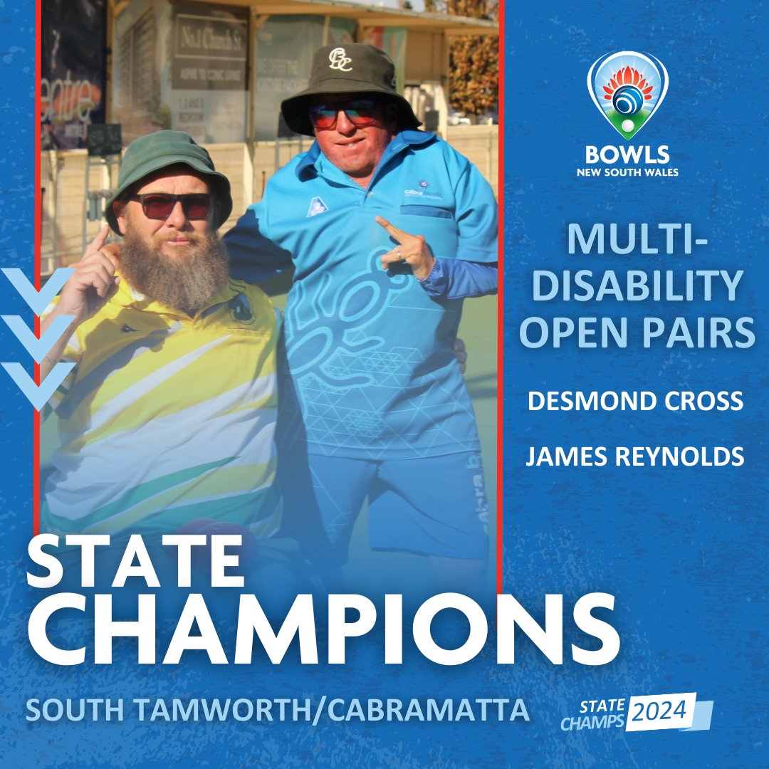 Introducing your Multi-Disability Pairs Champions 🏆

#BowlsNSWStateChamps