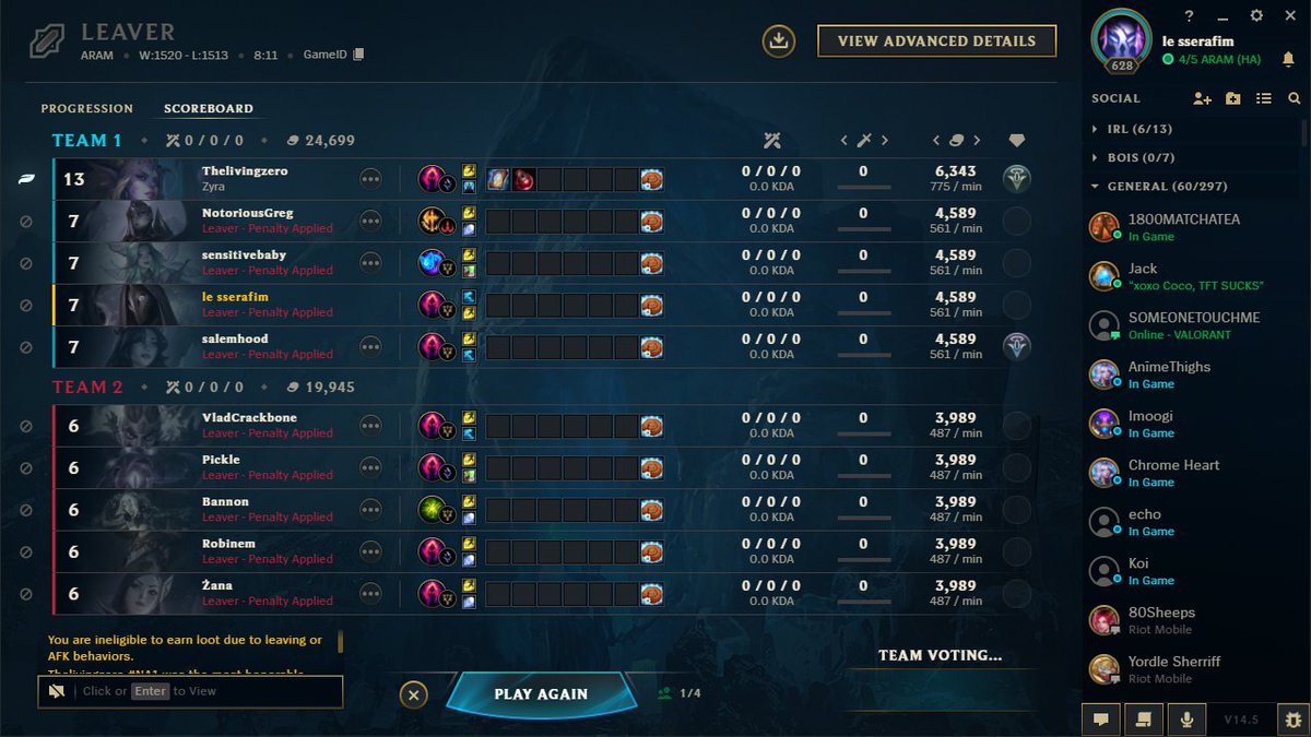 BenjaminCabaj's tweet photo. League crashed, but Zyra held it down #LeagueOfLegends https://t.co/BmuzOBYjem