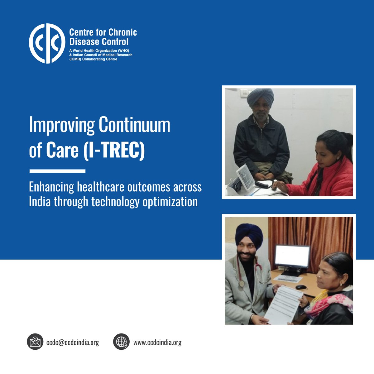 INDIACCDC's tweet photo. #India's health system faces rising #hypertension & #diabetes cases. @INDIACCDC has integrated Clinical Decision Support Systems (CDSS) into integrated tracking, referral, electronic decision support, & care coordination (#ITREC) model, offering evidence-based recommendations. https://t.co/kEUqpOt2rr