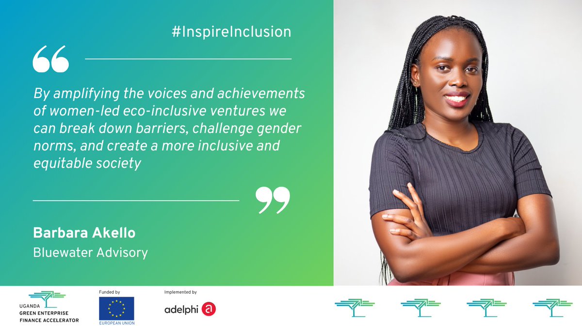 UGEFA celebrates the power of inclusion, amplifying the voices of female business advisors supporting #green #SMEs across Uganda 🌍✨ UGEFA #Business Advisor Barbara Akello, from Bluewater Advisory, shares her thoughts 🗣️ #InspireInclusion #IWD2024 #InternationalWomensDay