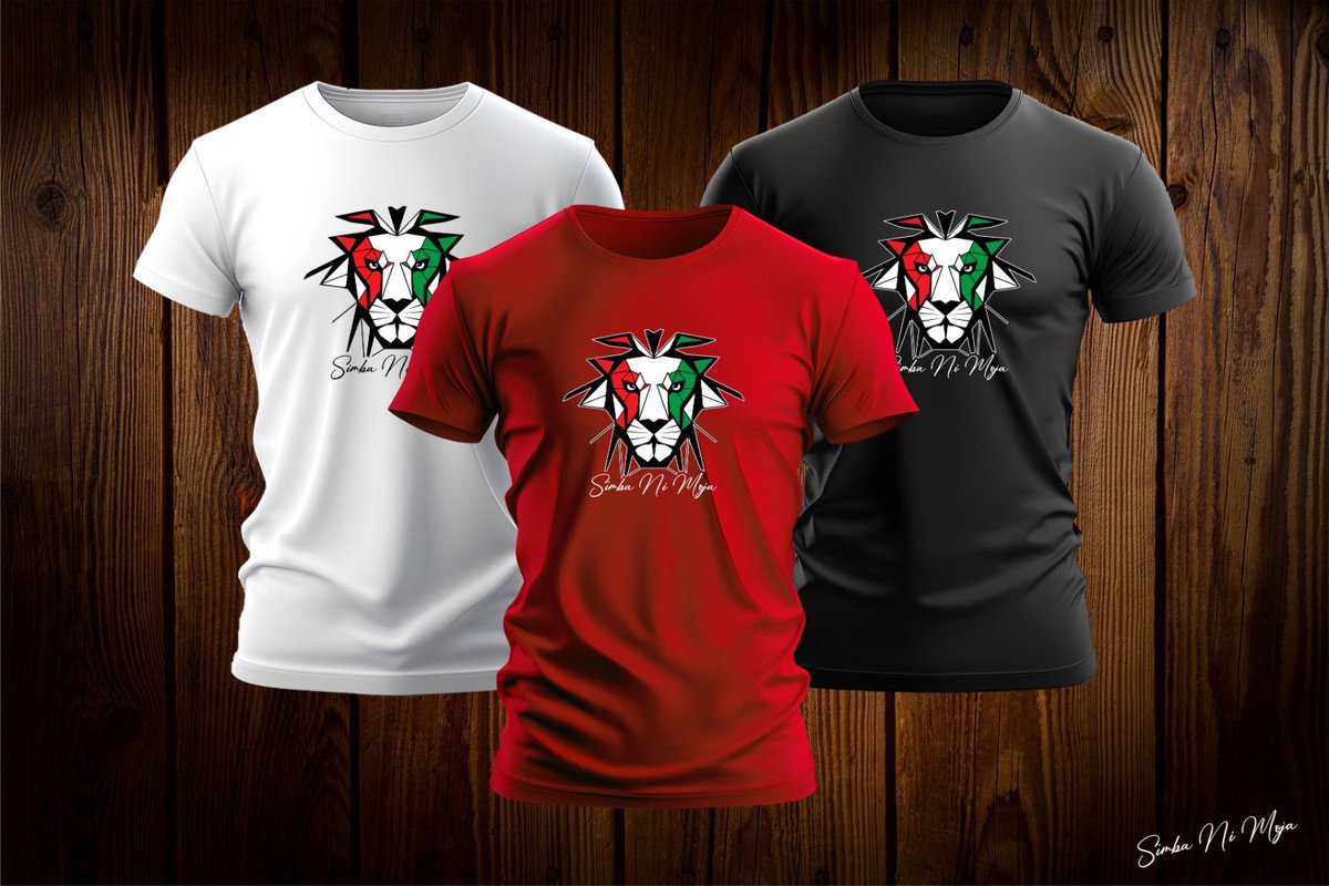 PoedTheBrand's tweet photo. Introducing the 2024 Simba Ni Moja merchandise. A collaborative project with A.K Designs 🫡.
•Tshirts available in Black,Red and Navy Blue for 1200ksh
•Sweatshirts (round collar)available in Black, Grey, Navy Blue and Red for 2200ksh https://t.co/TfGve7kdl4