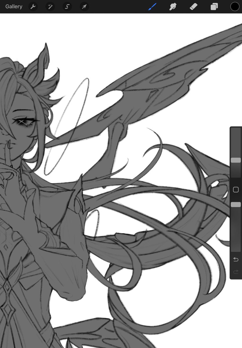 xyrmoon_'s tweet photo. arlecchino (boss ver) wip #genshinimpact #arlecchino https://t.co/I29IzowJzH
