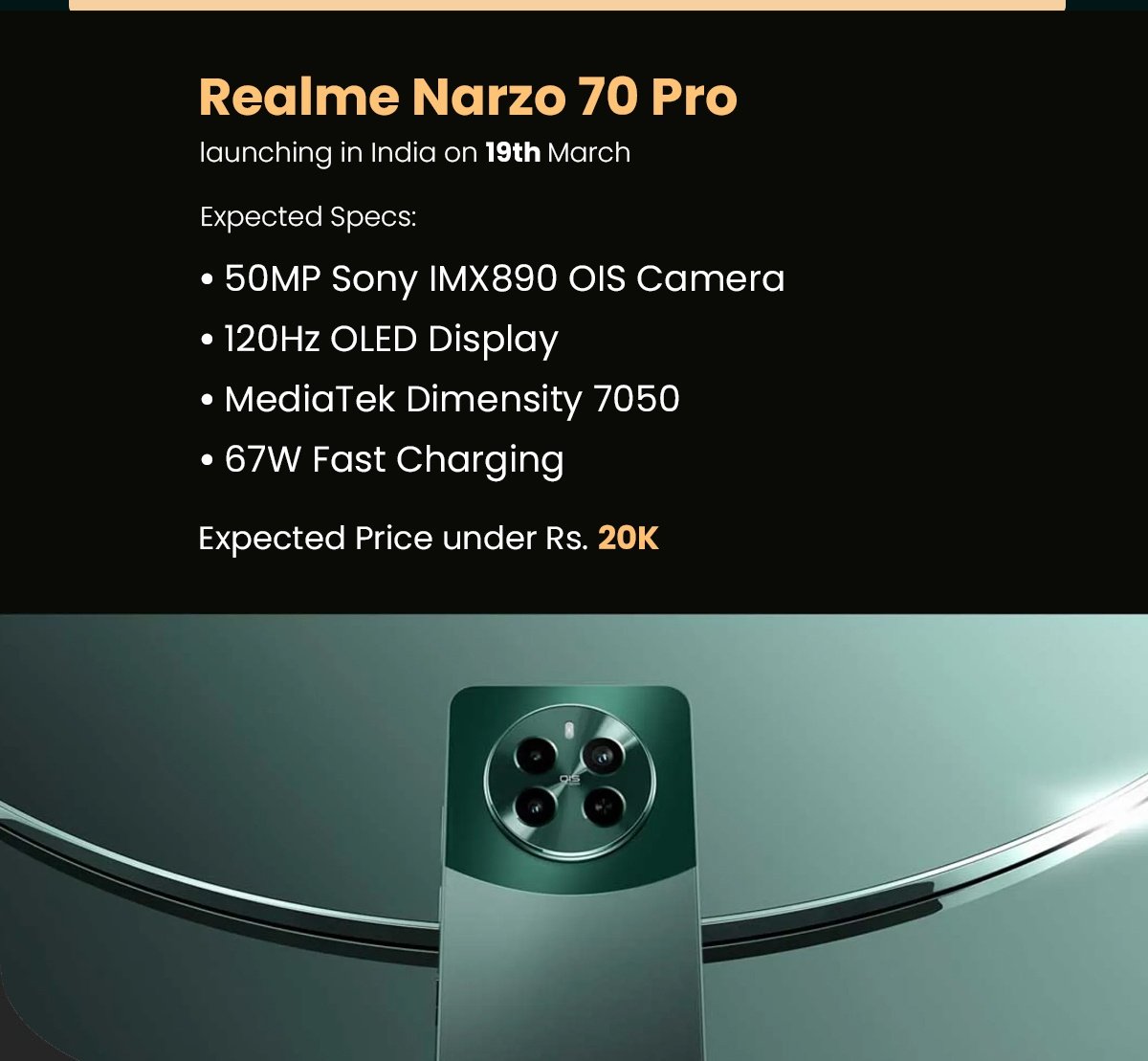 Can the Narzo 70 Pro become the Mid-Range King under ₹20,000?

#realme #NARZO70Pro5G #RealmeNarzo70Pro