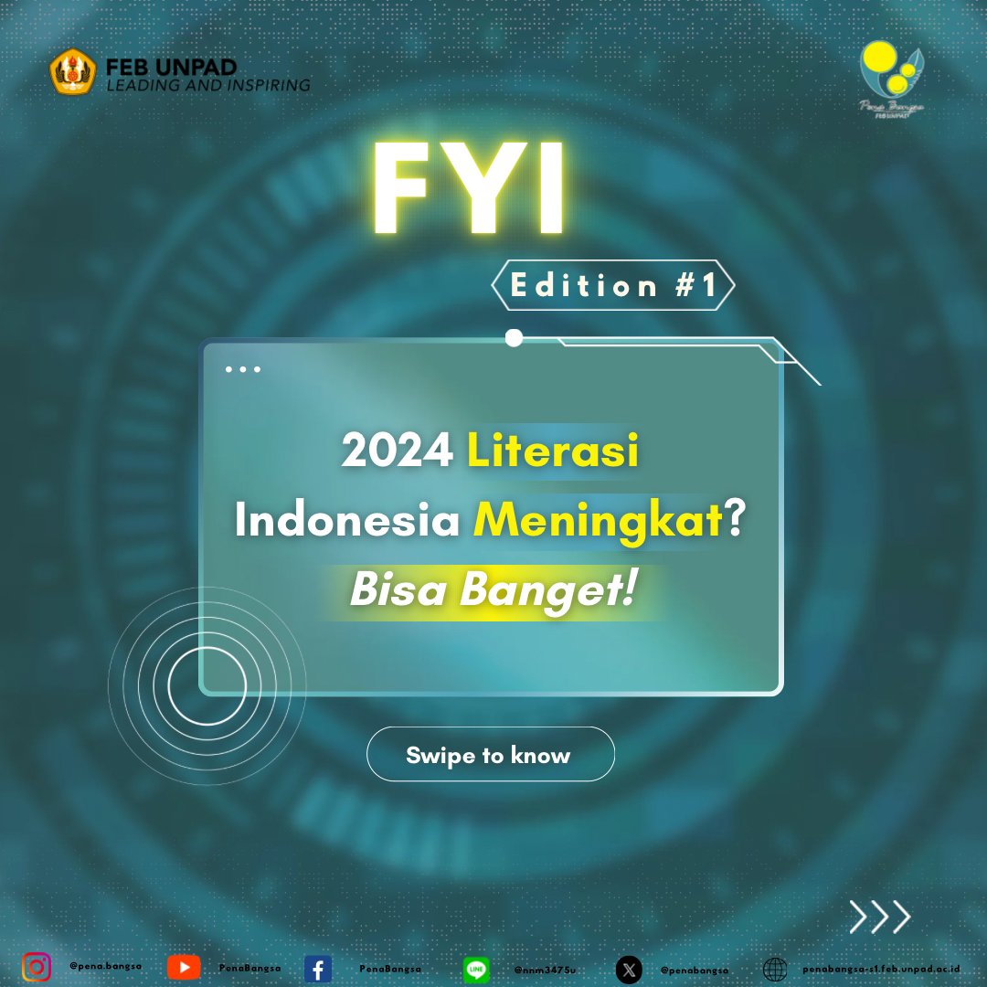 PenaBangsa's tweet photo. [FYI 1]

Halo, Sahabat Pena Bangsa!✨

Tahukah kamu? Indonesia merupakan salah satu negara dengan literasi paling rendah. https://t.co/MxCO6ccK0T