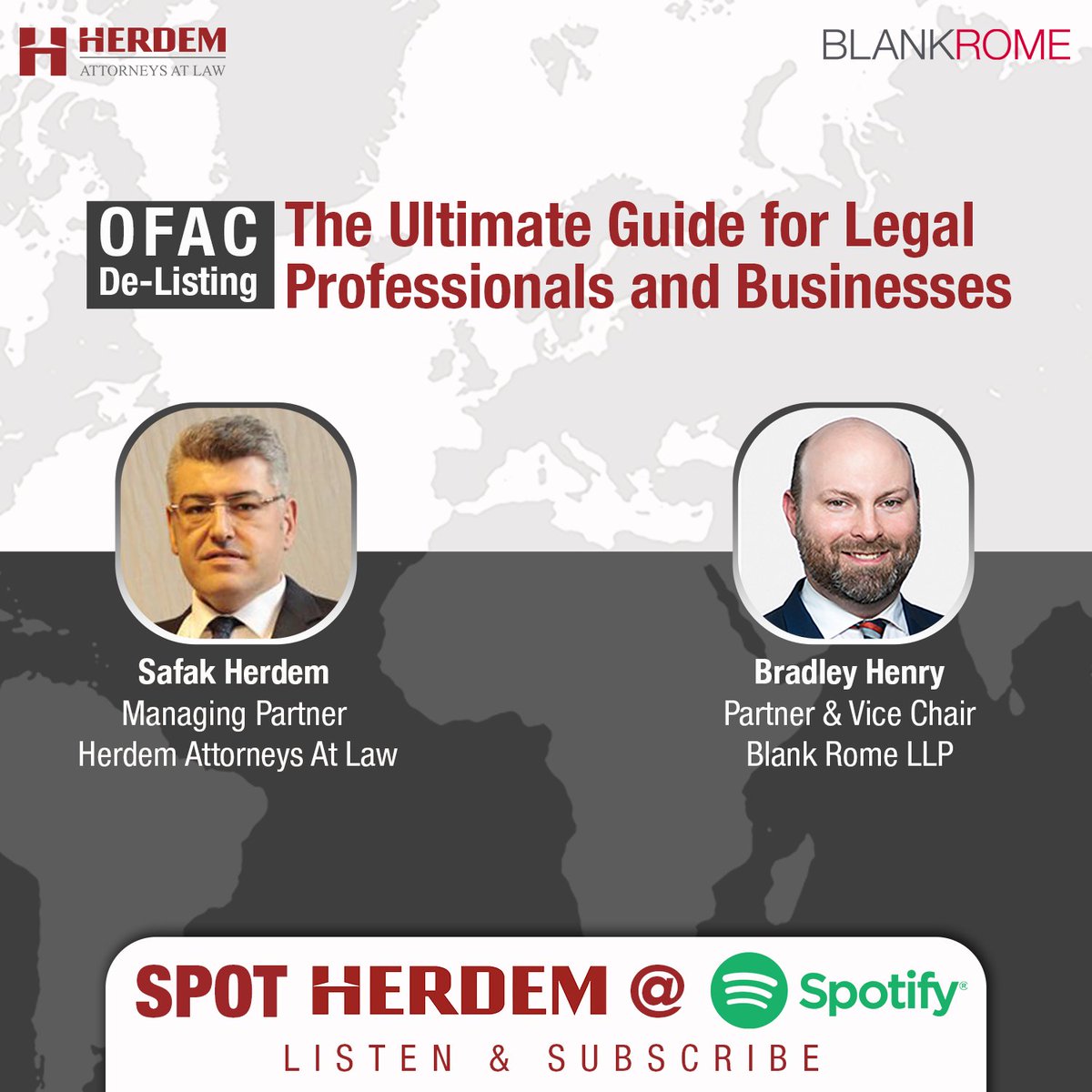 🚀 Spot HERDEM Attorneys at Law at Spotify. Listen our previous webinar on OFAC De-Listing: The Ultimate Guide for Legal Professionals and Businesses. lnkd.in/deiepjpB

#OFAC #DeListing #Compliance #LegalProfessionals #Businesses #WebinarRecording #herdem #blankrome