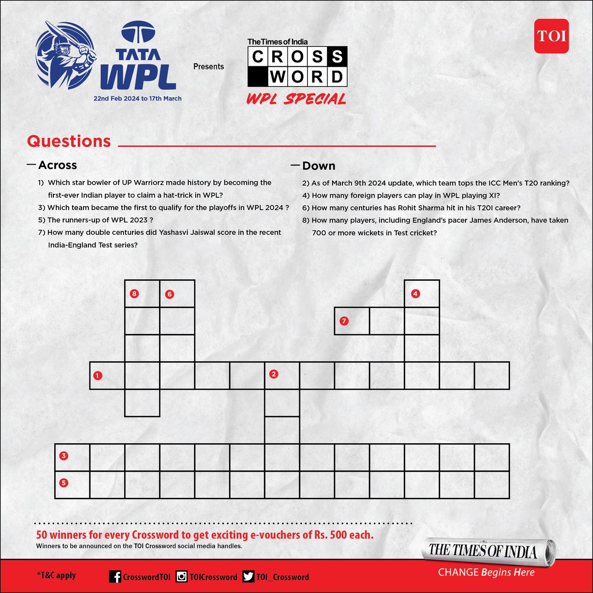 The Times Of India Crossword tweet media