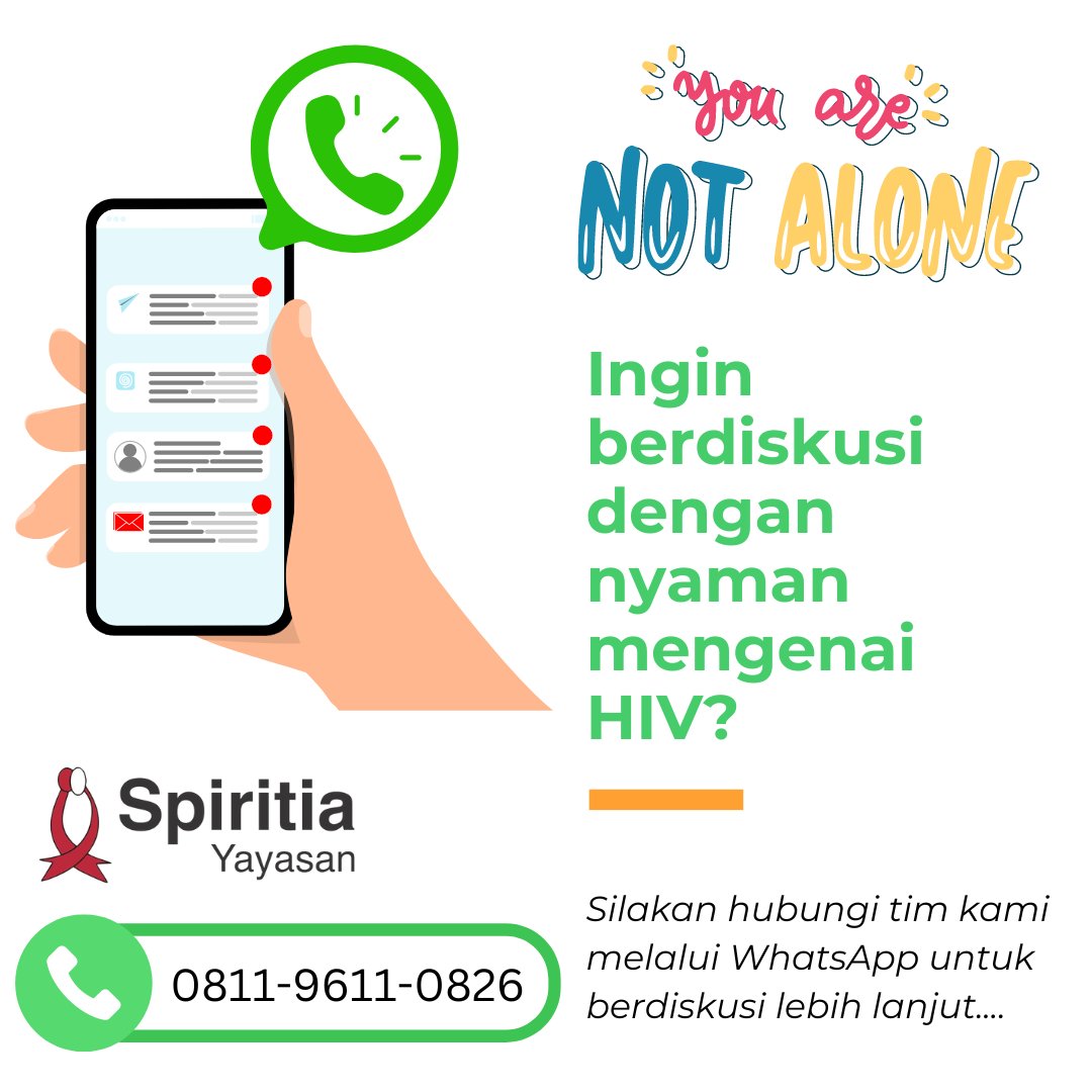 The_Spiritians's tweet image. Spiritians, sekarang kita bisa berdiskusi dengan nyaman mengenai HIV melalui WhatsApp lho. Silakan hubungi tim kami melalui nomor WhatsApp yang tertera atau melalui scan QR berikut.  Spiritians juga dapat klik langsung pada logo WA pada kanan bawah situs spiritia.or.id