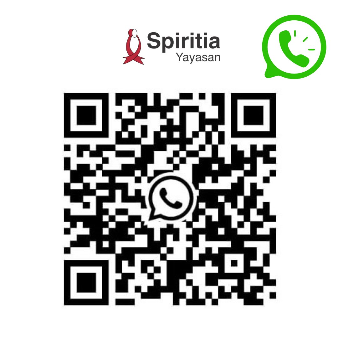 The_Spiritians's tweet image. Spiritians, sekarang kita bisa berdiskusi dengan nyaman mengenai HIV melalui WhatsApp lho. Silakan hubungi tim kami melalui nomor WhatsApp yang tertera atau melalui scan QR berikut.  Spiritians juga dapat klik langsung pada logo WA pada kanan bawah situs spiritia.or.id