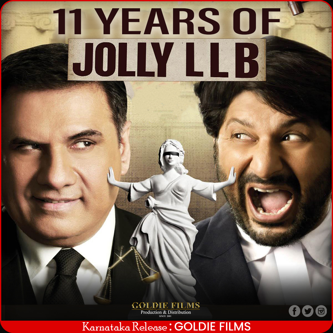 11 Years of #jollyllb #11yearsofjollyllb #goldiefilms @SauravGoldie directed by #SubhashKapoor @ArshadWarsi @bomanirani @AmritaRao @saurabhshukla @starstudios_