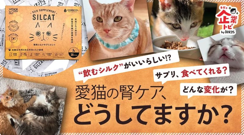silkfull's tweet photo. 【インタビュー記事】
新R25にてSILCATを使って頂いているお客様のインタビュー記事を掲載いただきました。
サプリを取り入れることに不安を感じでいる方も一定いらっしゃるかと思います。
🐈猫ちゃんと家族の方のリアルな反応と声をぜひ、ご覧ください✨
https://t.co/cMosyADFlN
#silcat #新R25 https://t.co/ffyk8rMz5i