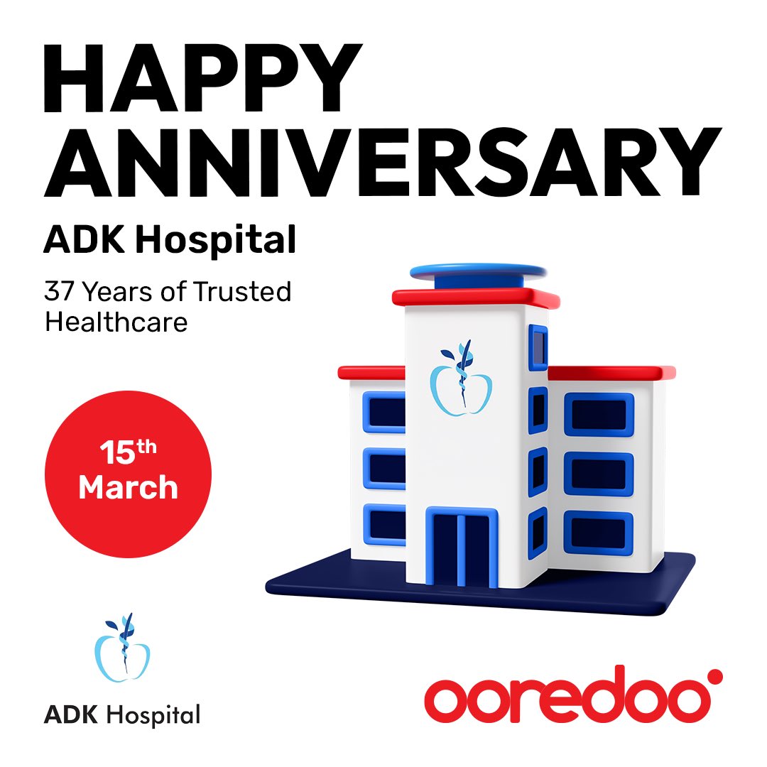 Happy 37th Anniversary @ADKHospital! 🥳 Wishing the team many more years of success. 🙌