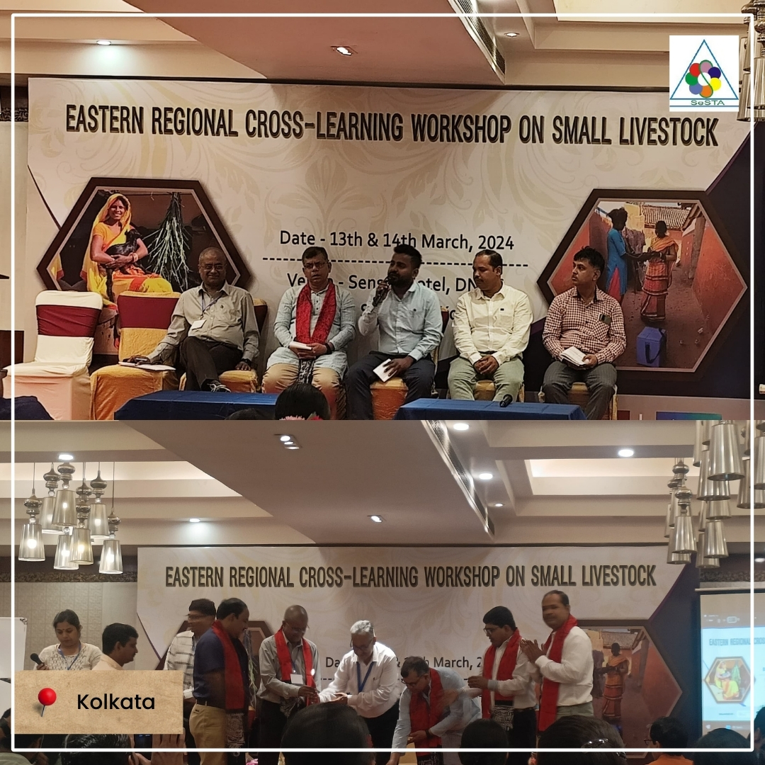 sestaorgindia's tweet photo. Great insights at the Kolkata workshop by SeSTA Integrator Trithendu Nandi! From innovative livestock models to tackling challenges, valuable discussions on #livelihoods and #livestockmanagement. #PRADAN #BYP #ruraldevelopment https://t.co/KvtaC0rykS