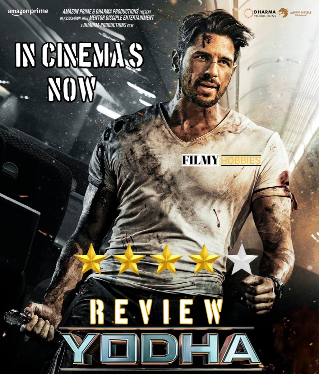 #YodhaReview the powerfull storyline, and amazing direction. in theatre audiance clapping in every scene's. Casting Superb. #SidharthMalhotra Outstanding Performance and #DishaPatani Too Good It's a SuperHit. #Yodha @SidMalhotra @DishPatani