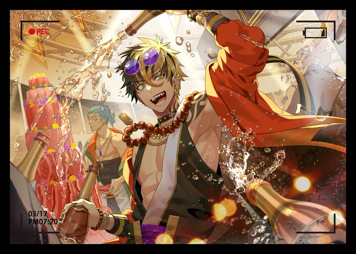 MAGATSUNOTE's tweet photo. ◤￣￣￣￣￣￣￣￣￣￣￣￣￣￣￣￣￣
「明日からはちゃんと働いてもらいますからね」
Photo by 官兵衛(CV.#馬場惇平)
＿＿＿＿＿＿＿＿＿＿＿＿＿＿＿＿＿◢

3月17日は秀吉(CV.#小笠原仁)の誕生日！
#マガツノ秀吉生誕祭2024 でお祝いしよう😈

フォロー＆RPで10名様にフォトカードをプレゼント📸 https://t.co/p1h3hm9Et2