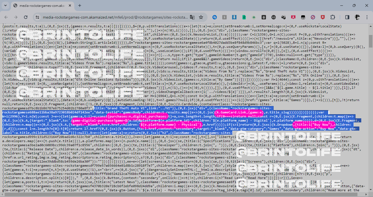 GTAVIES's tweet photo. ¡Las opciones de compra para GTA VI ya están preprogramadas en el HTML del sitio web de Rockstar! https://t.co/0oINIJmu0a