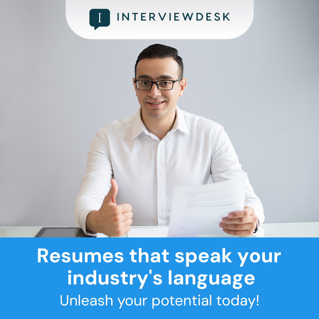 Transform your career trajectory with resumes tailored to your industry's nuances. 

Elevate your professional profile and seize opportunities that align with your expertise. 

Sign up:  

#CareerTrajectory #InterviewDesk  interviewdesk.ai/resume-as-a-se…