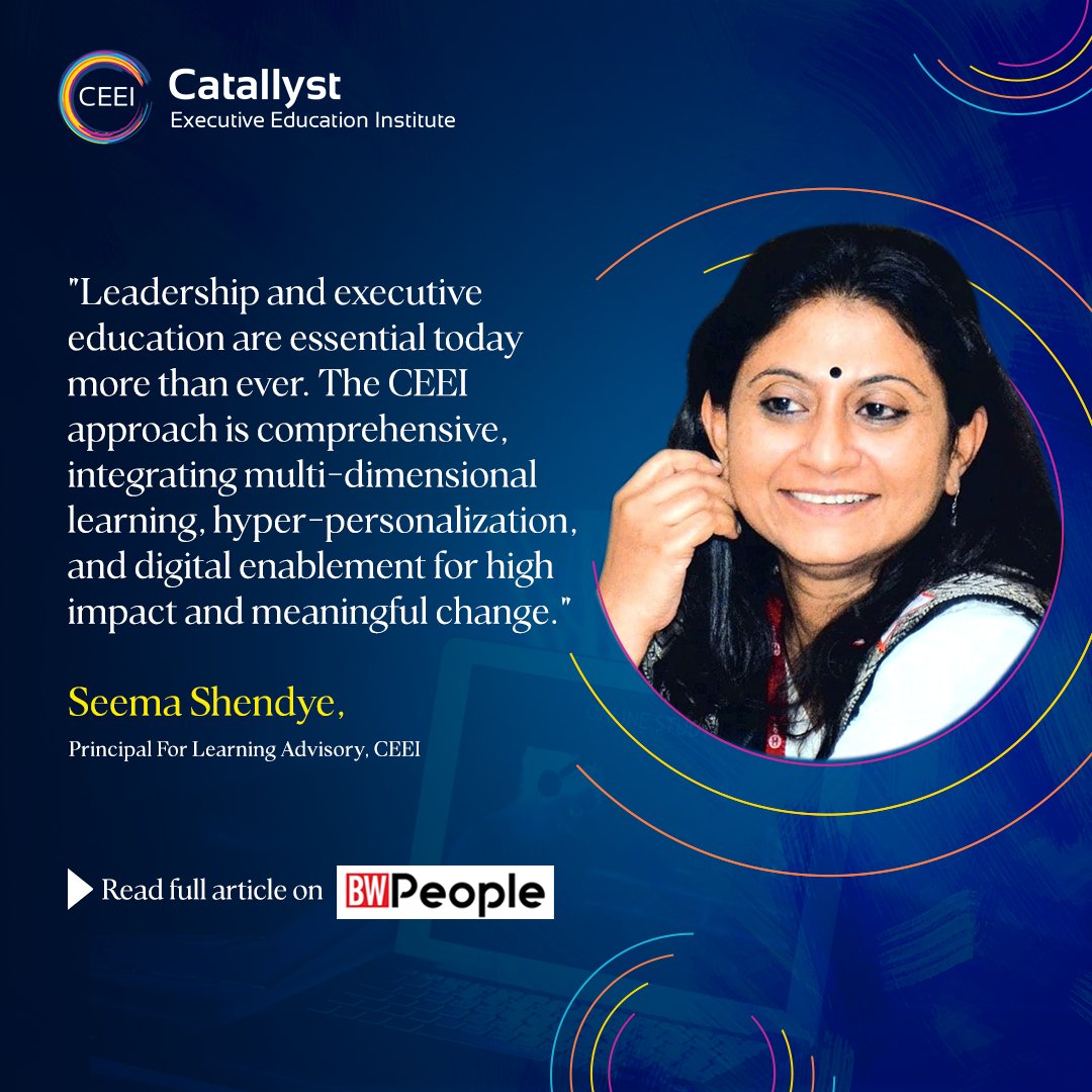 theceei's tweet photo. Thrilled to welcome Seema Shendye aboard as Principal for Learning Advisory at #CEEI! Her expertise promises a brighter future for educational innovation.  To read the full article click on the link:https://t.co/mz85nSGAhA https://t.co/egwid9lUFb