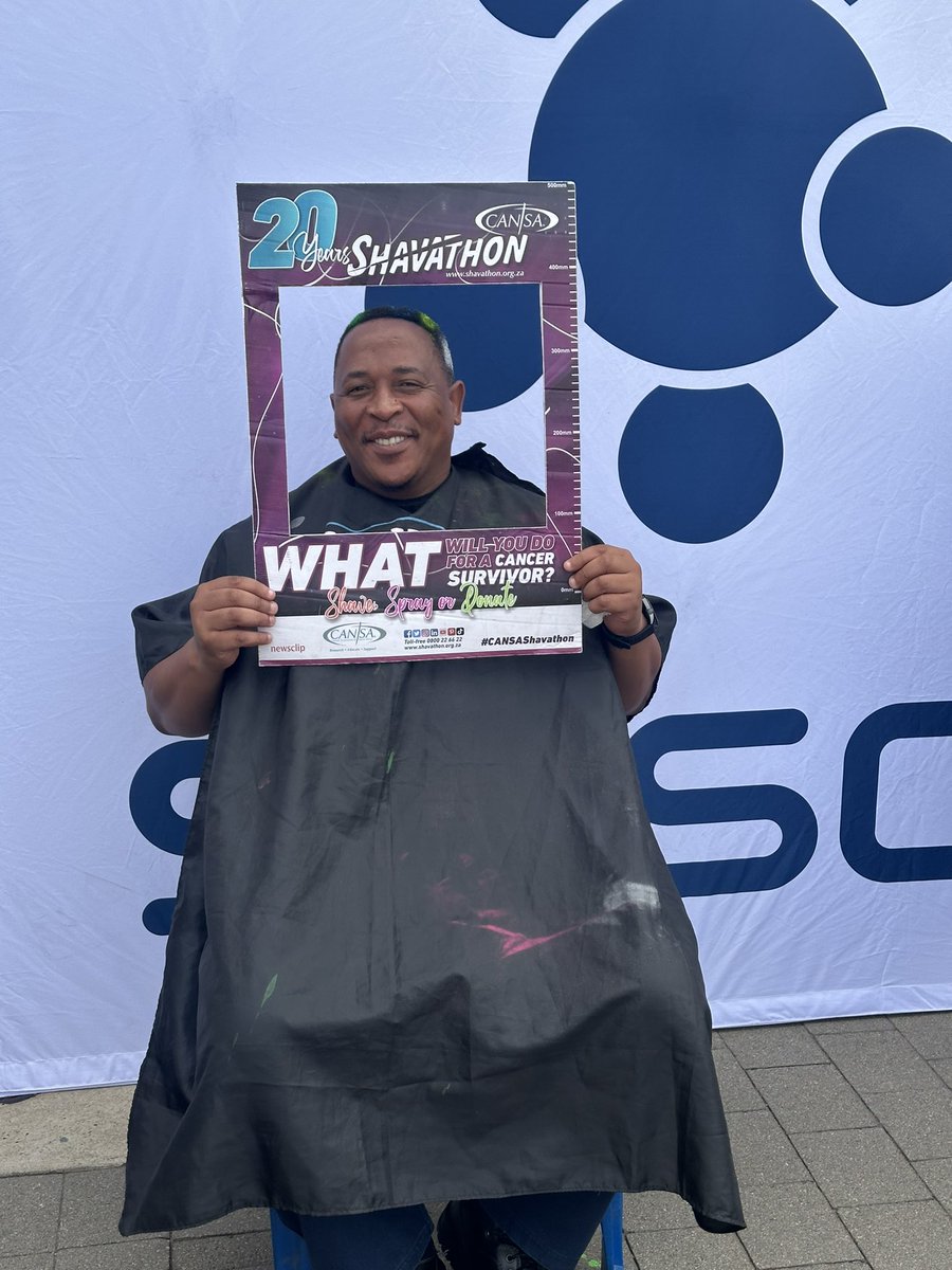 Today we <a href="/SasolSA/">Sasol</a> are shaving and spraying our hair to show solidarity with people affected by Cancer 
#SasolforGood
#WeAreSasol 
#CANSAShavathon