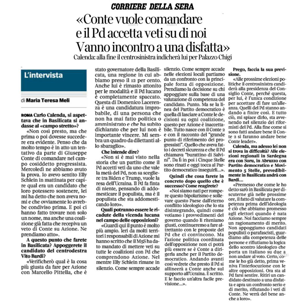 CarloCalenda's tweet photo. Il PD cercando di addomesticare il populista è finito addomesticato. https://t.co/ydhLMwbejW